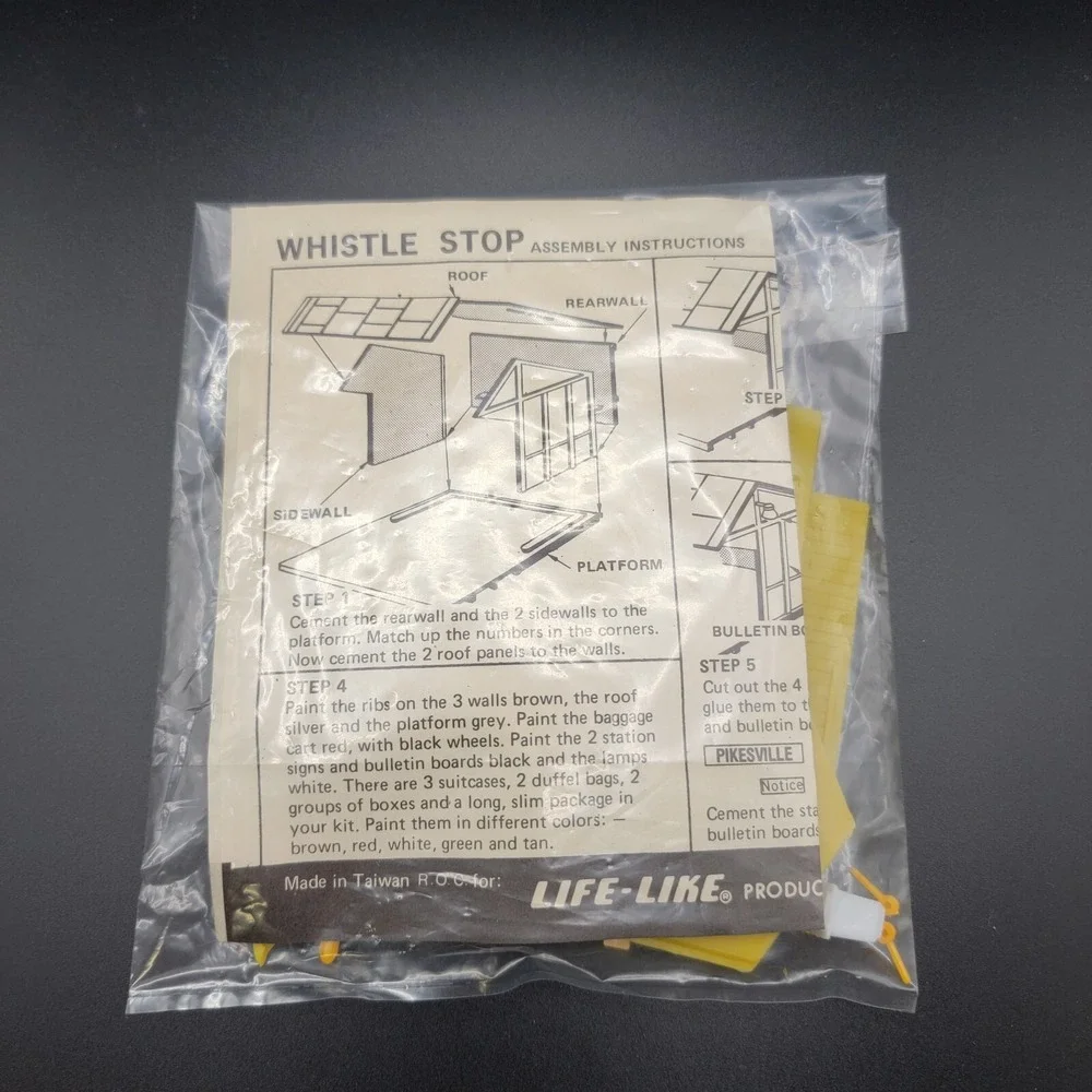 Vintage Life-Like Train Scenery Whistle Stop NEW in SEALED bag HO Scale